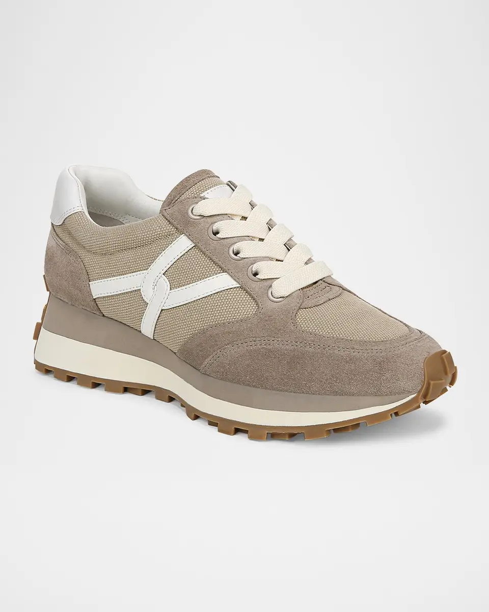 Veronica Beard Valentina Mixed Leather Retro Sneakers | Thumbnail 2
