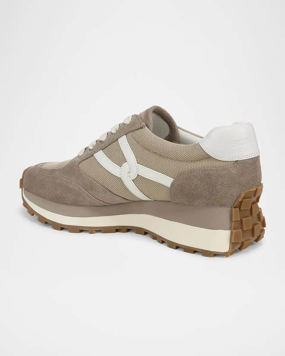 Veronica Beard Valentina Mixed Leather Retro Sneakers | Thumbnail 3
