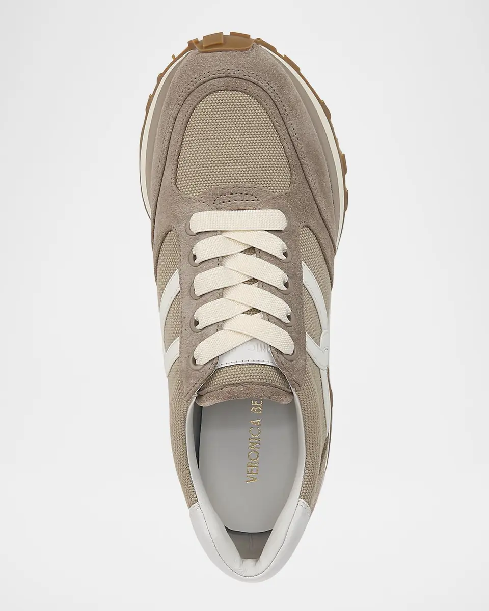 Veronica Beard Valentina Mixed Leather Retro Sneakers | Thumbnail 4