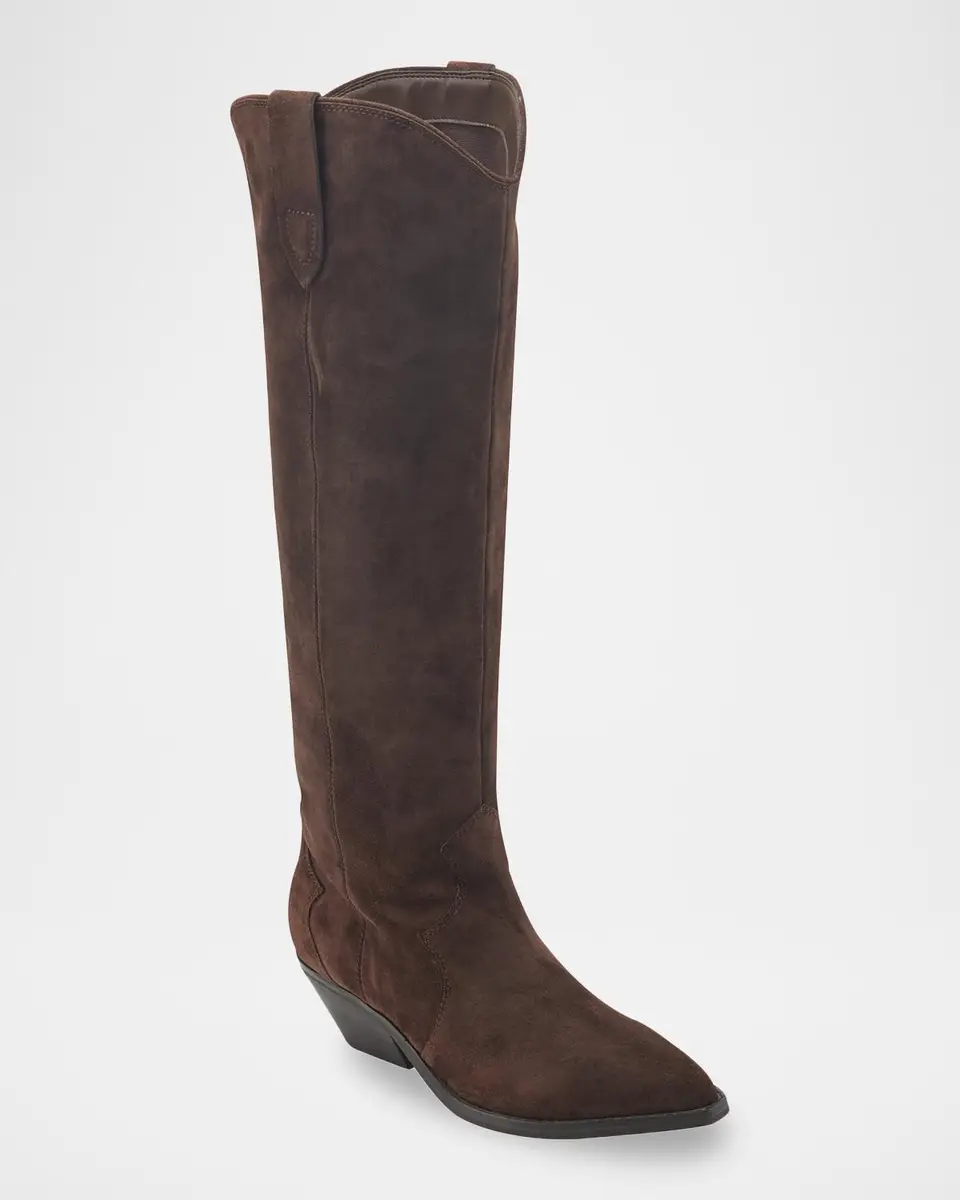 Marc Fisher LTD Ander Suede Knee-High Western Boots | Thumbnail 2