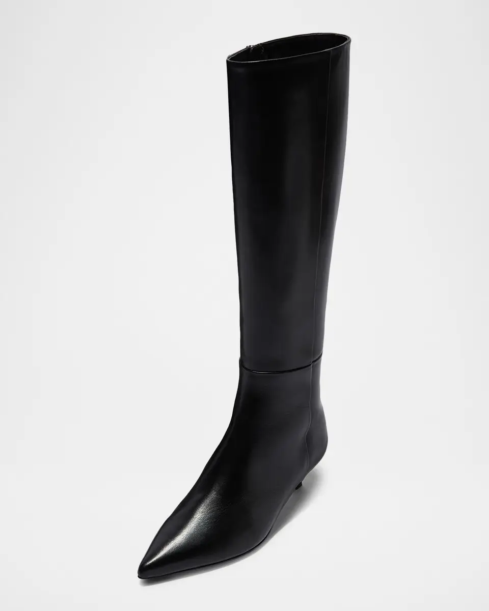 aeyde Sabrina Leather Knee-High Boots | Thumbnail 3