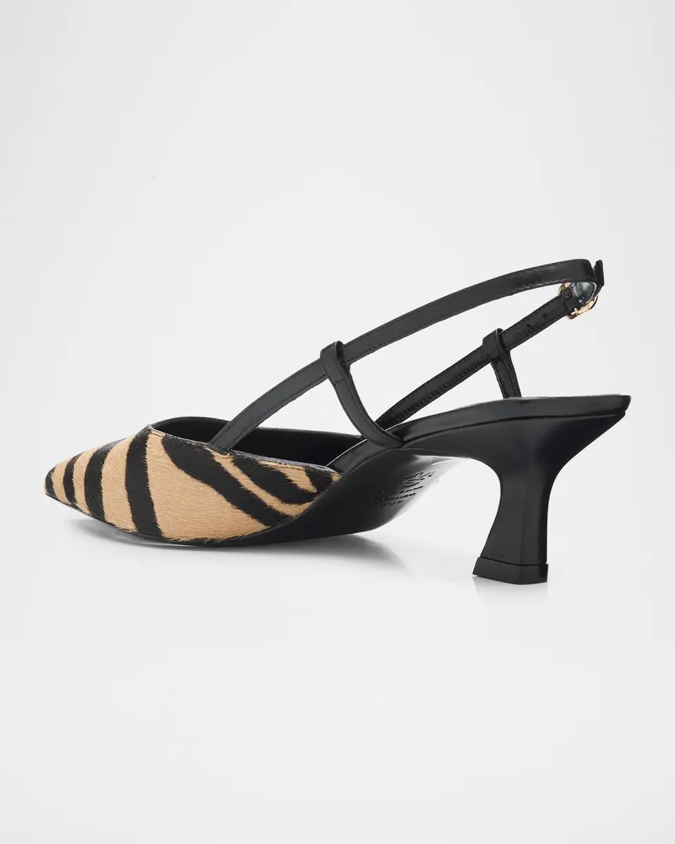 Stuart Weitzman 50mm Vinnie Zebra Calf Hair Slingback Pumps | Thumbnail 4 Stuart Weitzman 50mm Vinnie Zebra Calf Hair Slingback Pumps | Thumbnail 4
