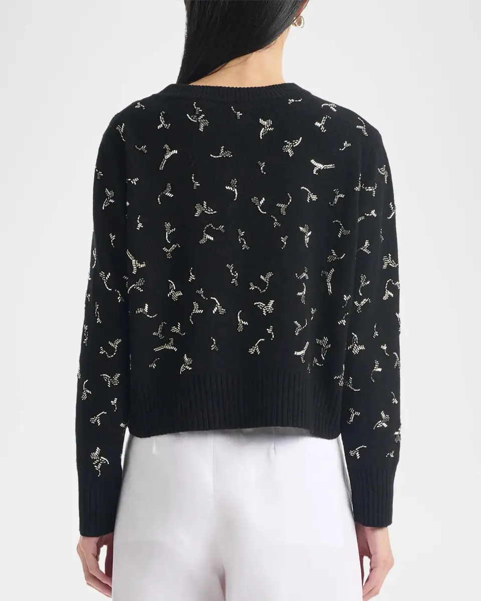 Altuzarra Vaughn Beaded Wool Crewneck Sweater | Thumbnail 3