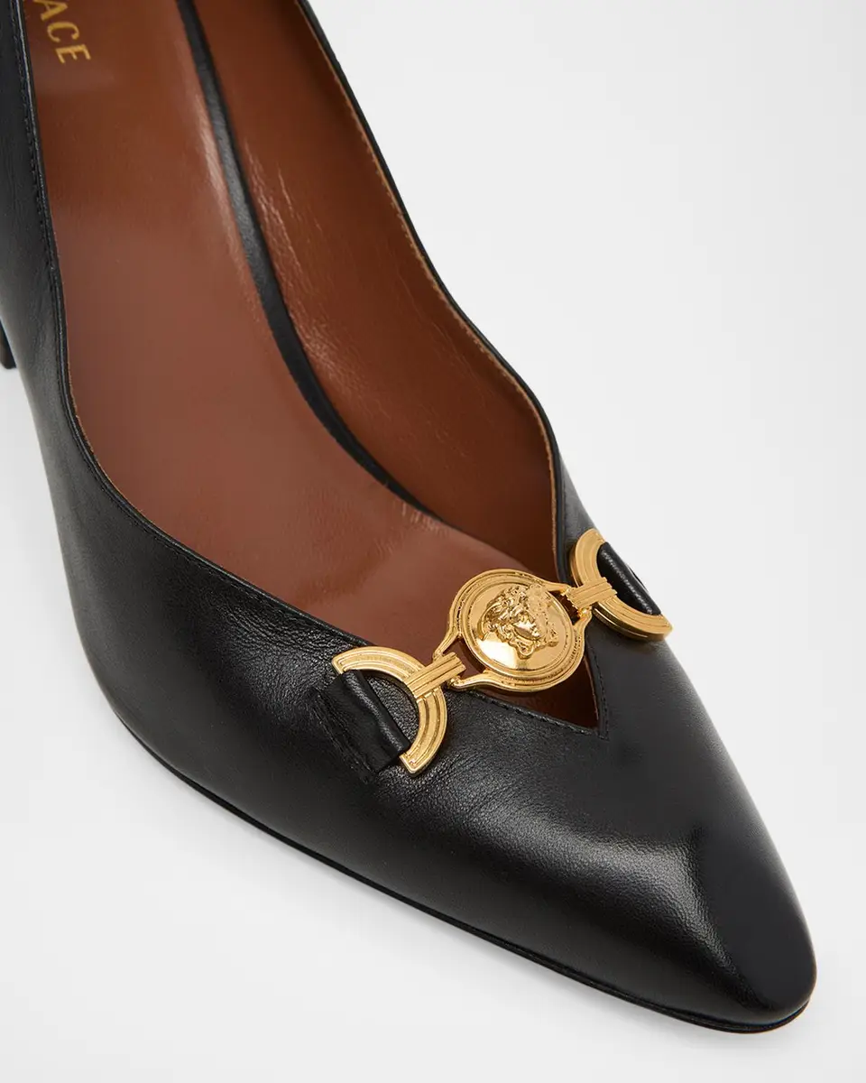 Versace 90mm La Medusa Leather Pumps | Thumbnail 5 Versace 90mm La Medusa Leather Pumps | Thumbnail 5
