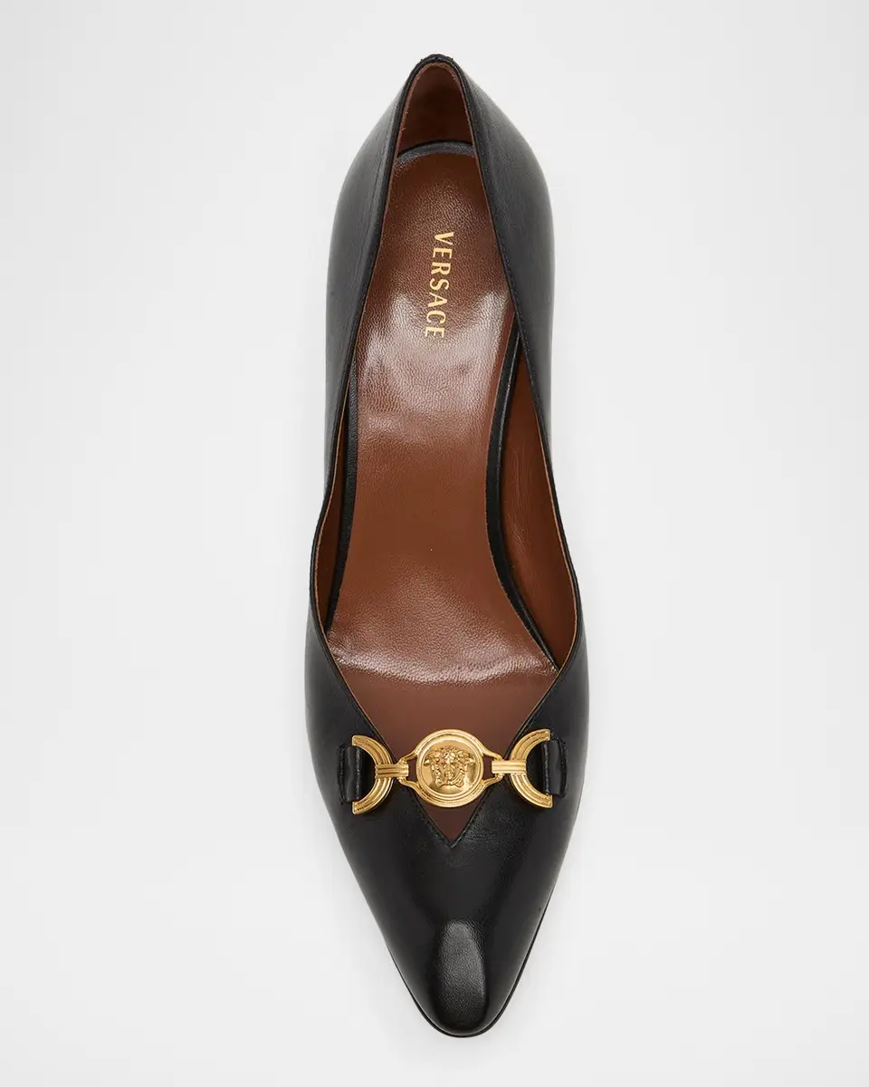 Versace 90mm La Medusa Leather Pumps | Thumbnail 6 Versace 90mm La Medusa Leather Pumps | Thumbnail 6