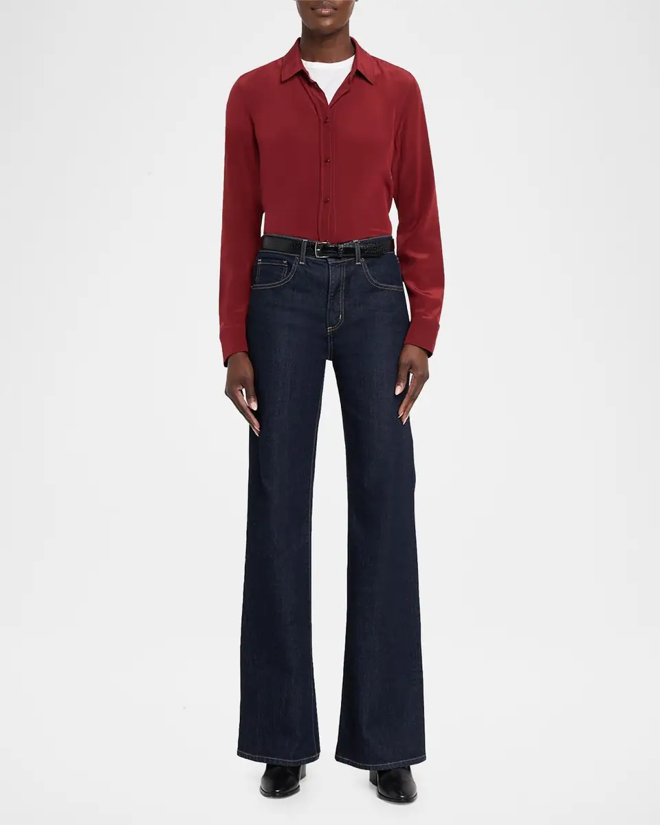 Nili Lotan Gaia Silk Button-Front Shirt | Thumbnail 2 Nili Lotan Gaia Silk Button-Front Shirt | Thumbnail 2