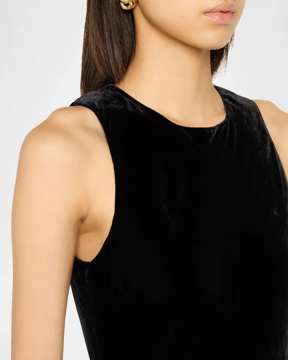 TANYA TAYLOR Vivian Sleeveless Two-Tone Velvet & Satin Gown | Thumbnail 5