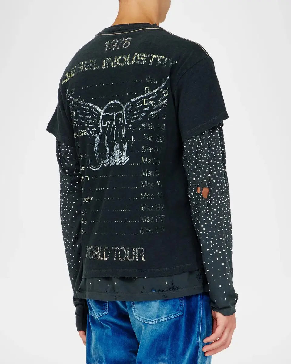 Diesel Men's Gerio 78 Crewneck T-Shirt | Thumbnail 3