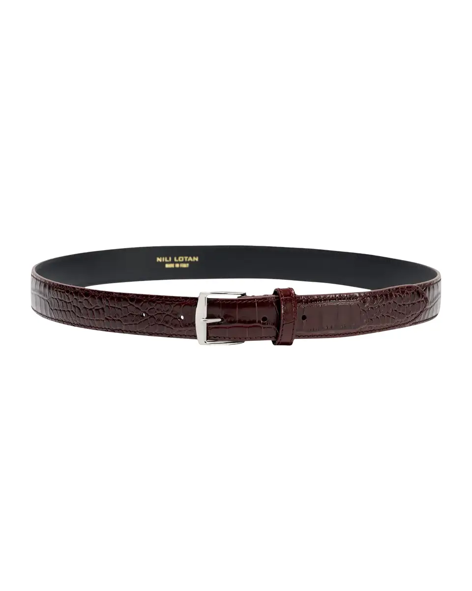 Nili Lotan Sloane Lizard-Embossed Leather Belt | Thumbnail 2 Nili Lotan Sloane Lizard-Embossed Leather Belt | Thumbnail 2