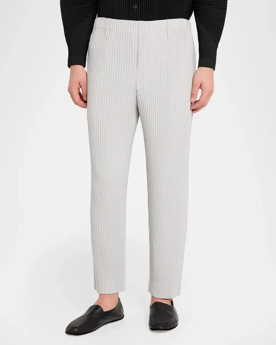 Homme Plissé Issey Miyake Men's Basics Pleated Pull-On Trousers | Thumbnail 4 Homme Plissé Issey Miyake Men's Basics Pleated Pull-On Trousers | Thumbnail 4