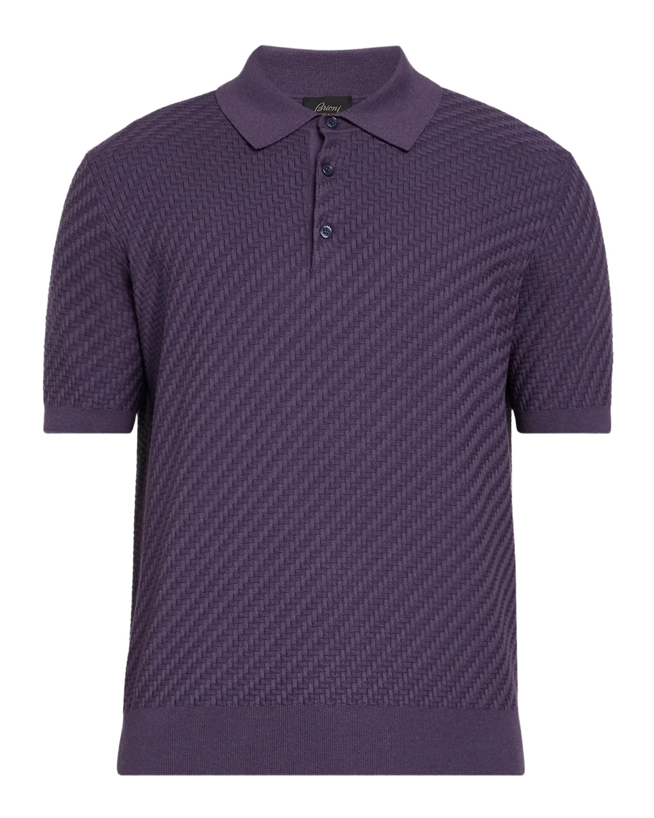 Men's Basketweave Stitch Polo Sweater Men's Basketweave Stitch Polo Sweater