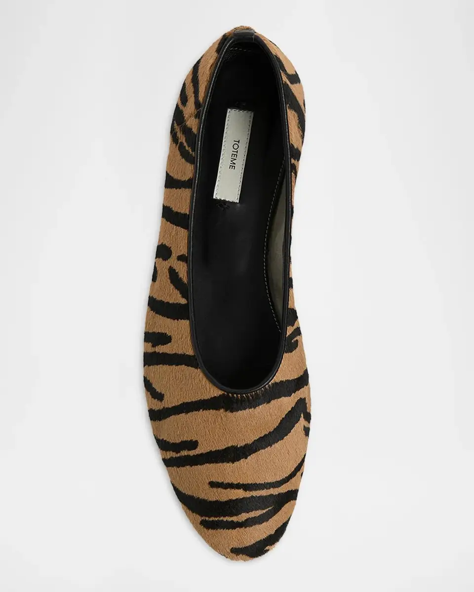TOTEME Printed Pony Hair Ballerina Flats | Thumbnail 3 TOTEME Printed Pony Hair Ballerina Flats | Thumbnail 3