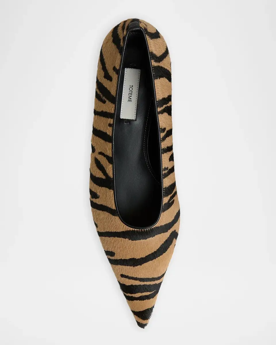 TOTEME Tiger Sharp 35MM Pony-Hair Kitten Pumps | Thumbnail 3