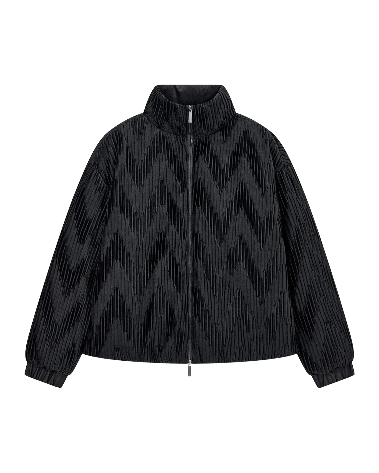 Emporio Armani Chevron Velvet Down Jacket