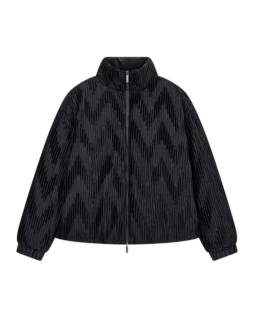 Emporio Armani Chevron Velvet Down Jacket
