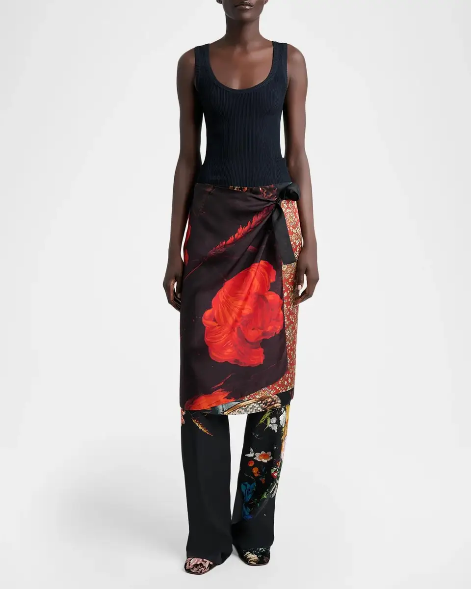 Dries Van Noten Scarfy Multi-Print Wrap Midi Skirt | Thumbnail 2 Dries Van Noten Scarfy Multi-Print Wrap Midi Skirt | Thumbnail 2