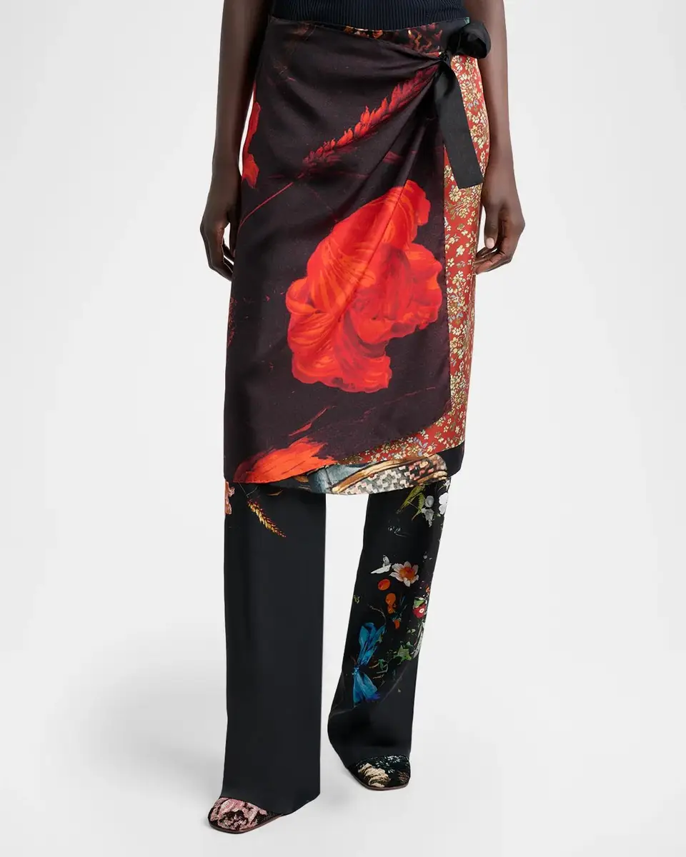 Dries Van Noten Scarfy Multi-Print Wrap Midi Skirt | Thumbnail 4 Dries Van Noten Scarfy Multi-Print Wrap Midi Skirt | Thumbnail 4