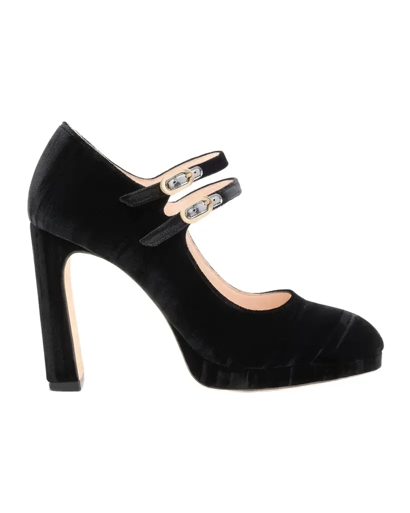 Babette 100MM Suede Platform Mary Janes Babette 100MM Suede Platform Mary Janes