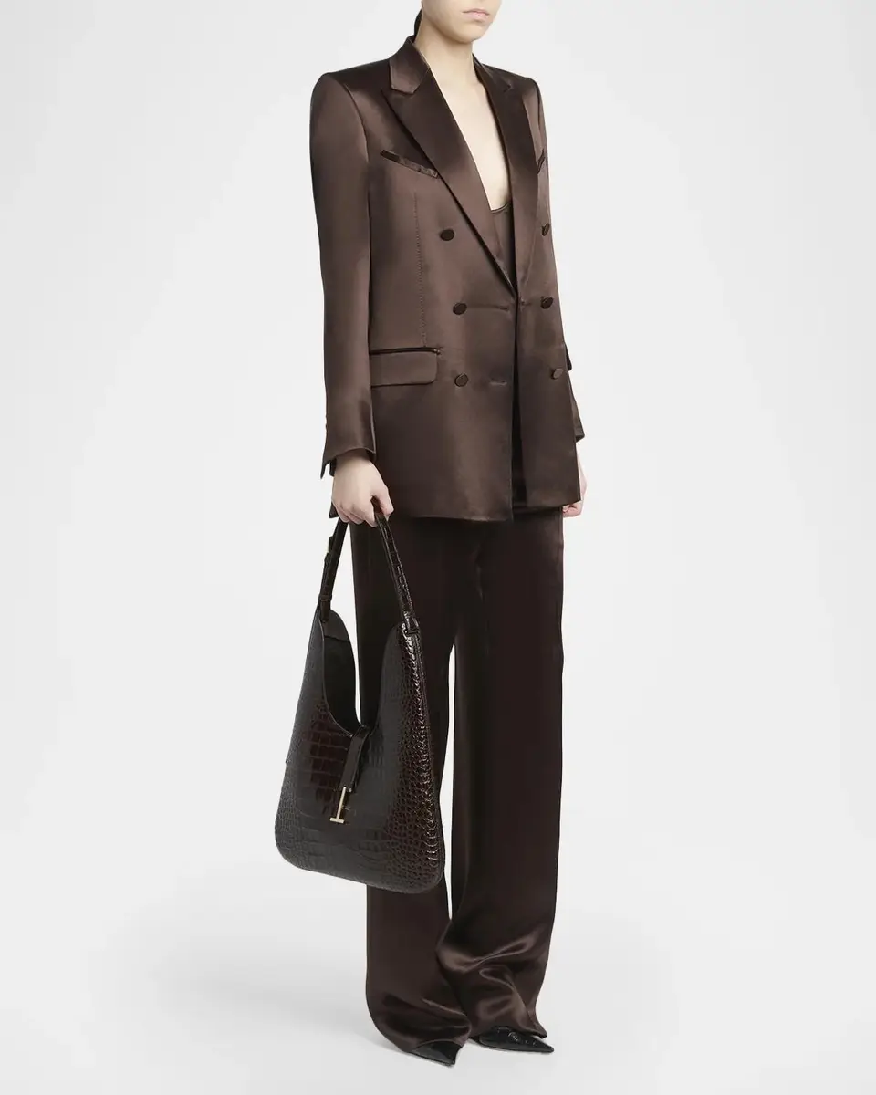 Tom Ford Kara Croc-Embossed Leather Hobo Bag | Thumbnail 5 Tom Ford Kara Croc-Embossed Leather Hobo Bag | Thumbnail 5