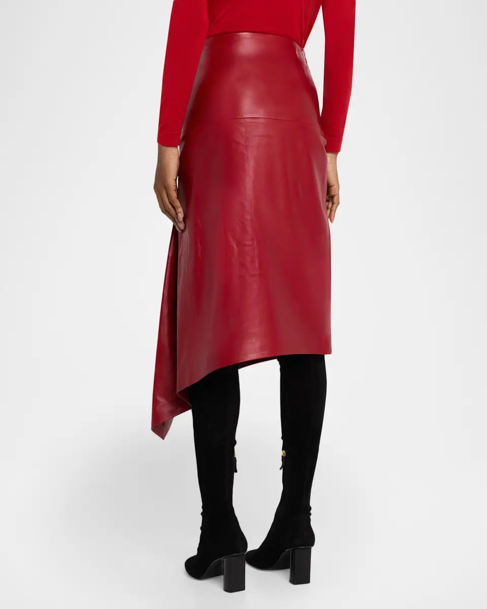 Co Scarf Pleat Leather Skirt | Thumbnail 3 Co Scarf Pleat Leather Skirt | Thumbnail 3
