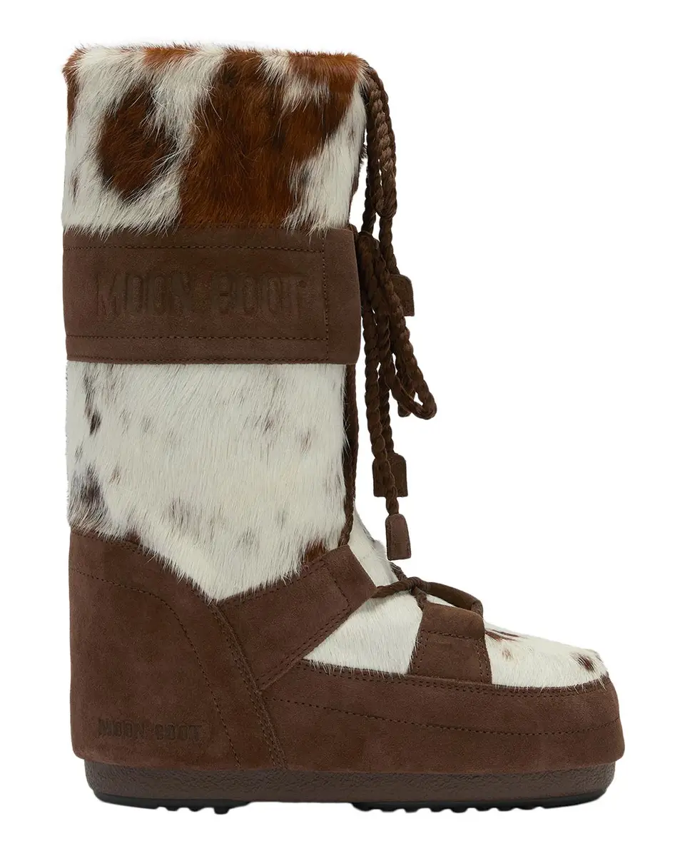 Moon Boot Icon Archive 1985 Animal-Print Calf Hair & Suede Boots | Thumbnail 3