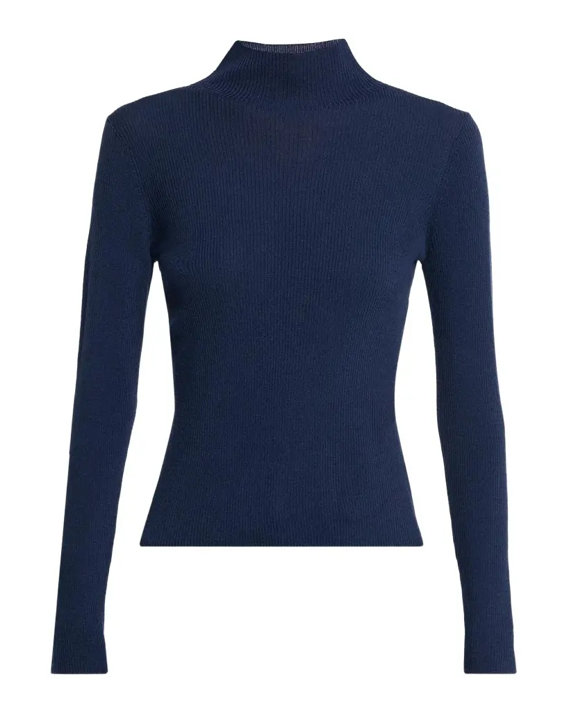 Lucy Ribbed Mock-Neck Sweater