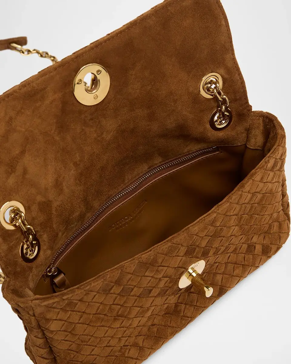 Bottega Veneta Madison Small Suede Shoulder Bag | Thumbnail 3 Bottega Veneta Madison Small Suede Shoulder Bag | Thumbnail 3