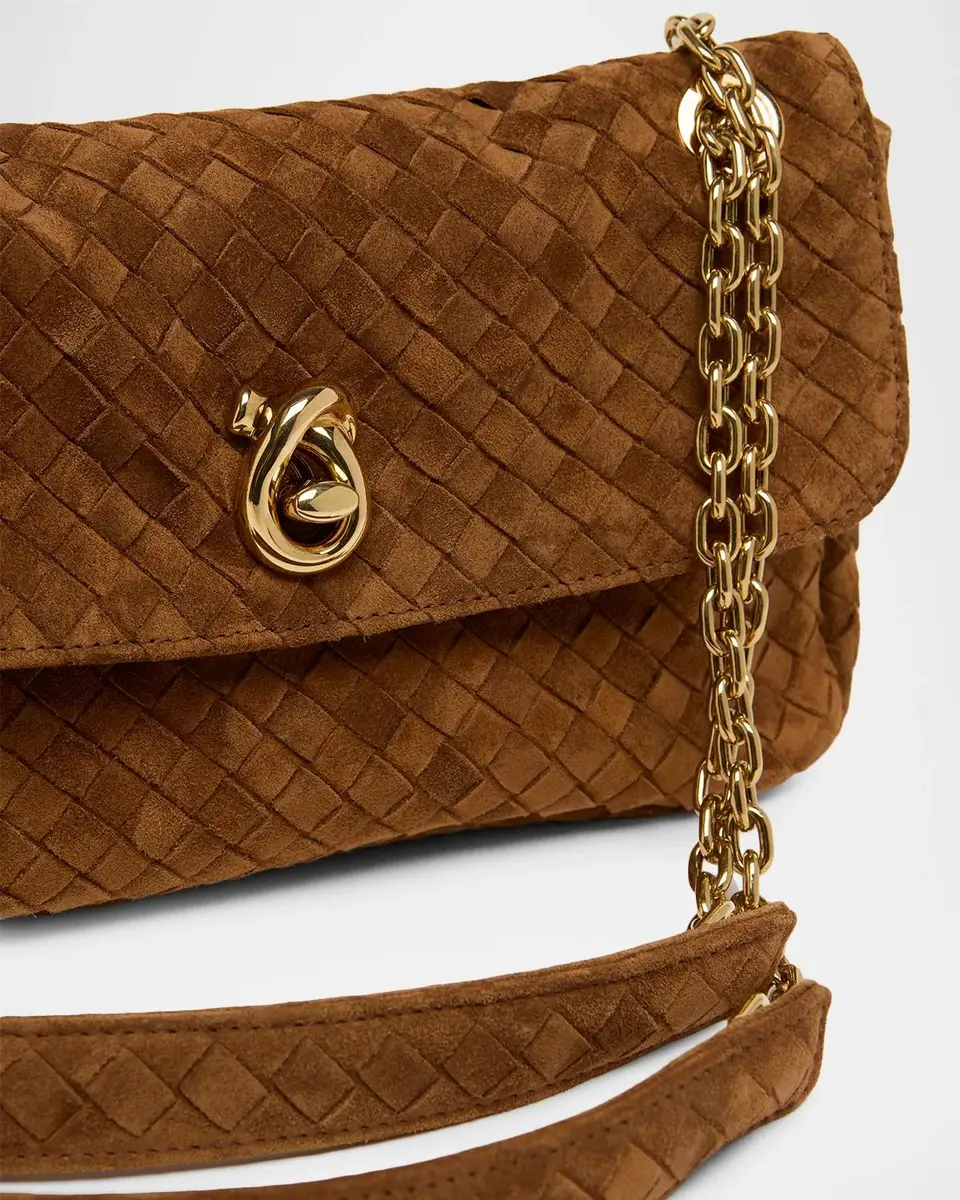 Bottega Veneta Madison Small Suede Shoulder Bag | Thumbnail 4 Bottega Veneta Madison Small Suede Shoulder Bag | Thumbnail 4