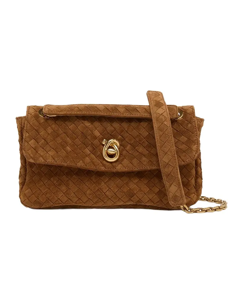 Madison Small Suede Shoulder Bag
