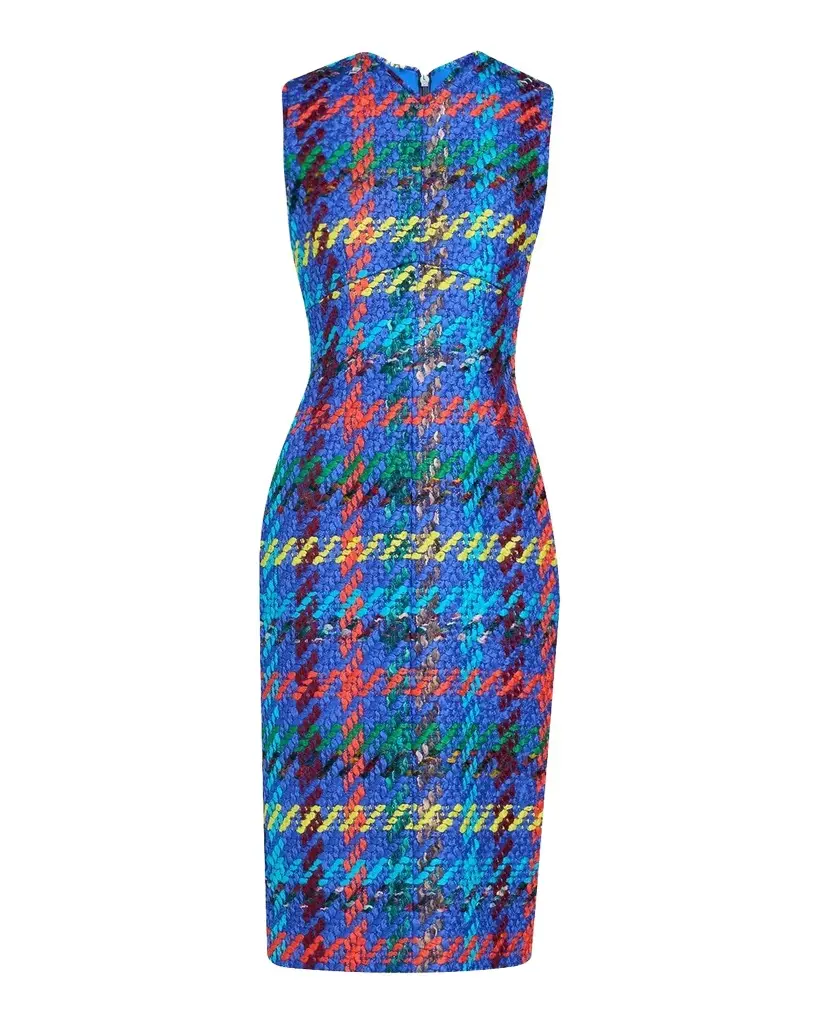 Crayon Tweed V-Neck Midi Pencil Dress Crayon Tweed V-Neck Midi Pencil Dress