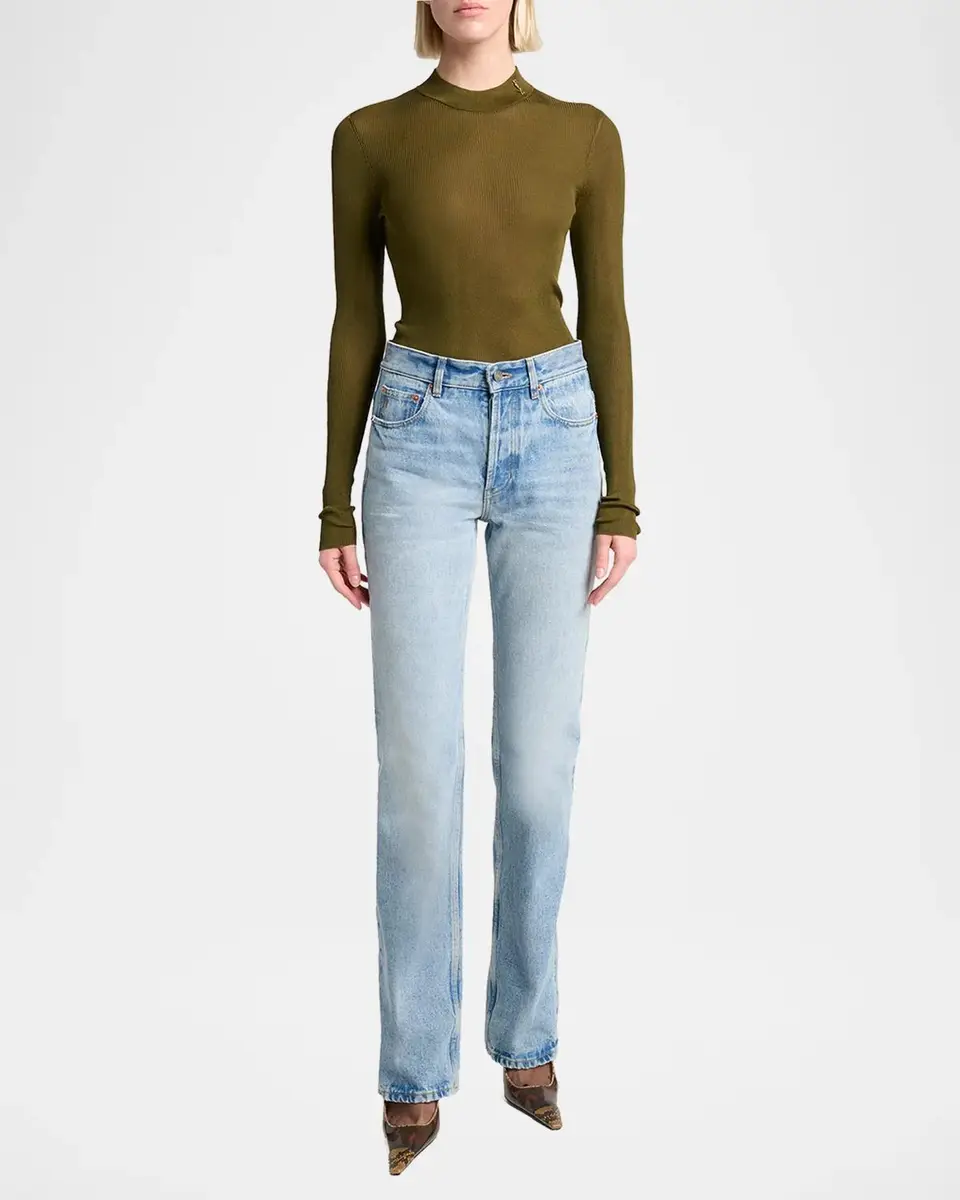 Saint Laurent Mid-Rise Relaxed Straight-Leg Jeans | Thumbnail 2 Saint Laurent Mid-Rise Relaxed Straight-Leg Jeans | Thumbnail 2