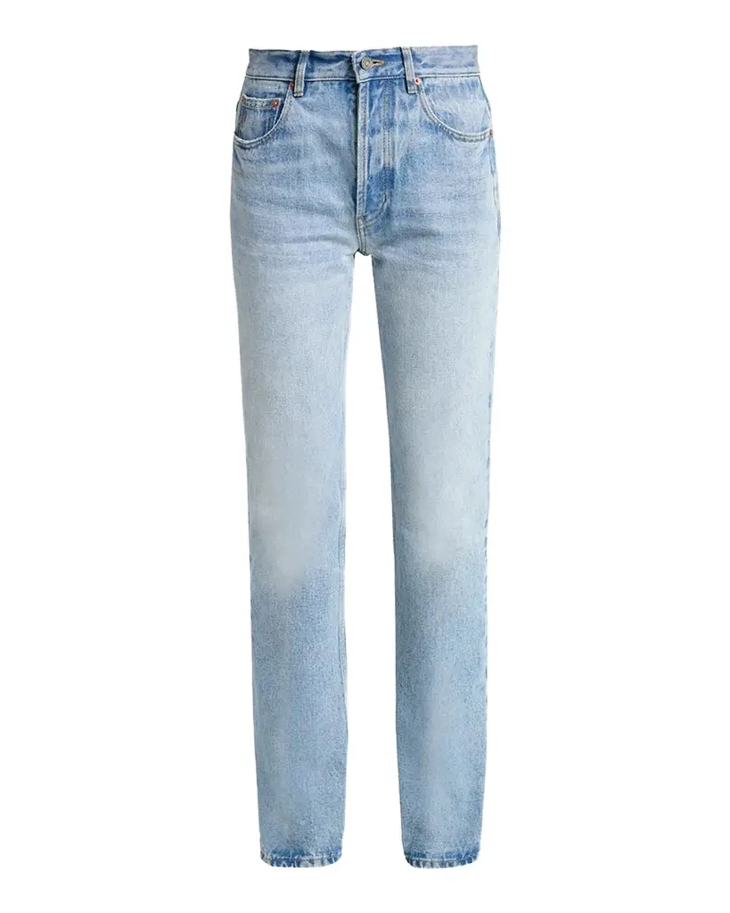 Mid-Rise Relaxed Straight-Leg Jeans