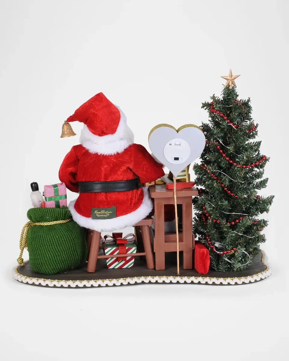 Karen Didion Lighted Believe Embellished & Faux-Fur Santa Christmas Figurine | Thumbnail 2 Karen Didion Lighted Believe Embellished & Faux-Fur Santa Christmas Figurine | Thumbnail 2