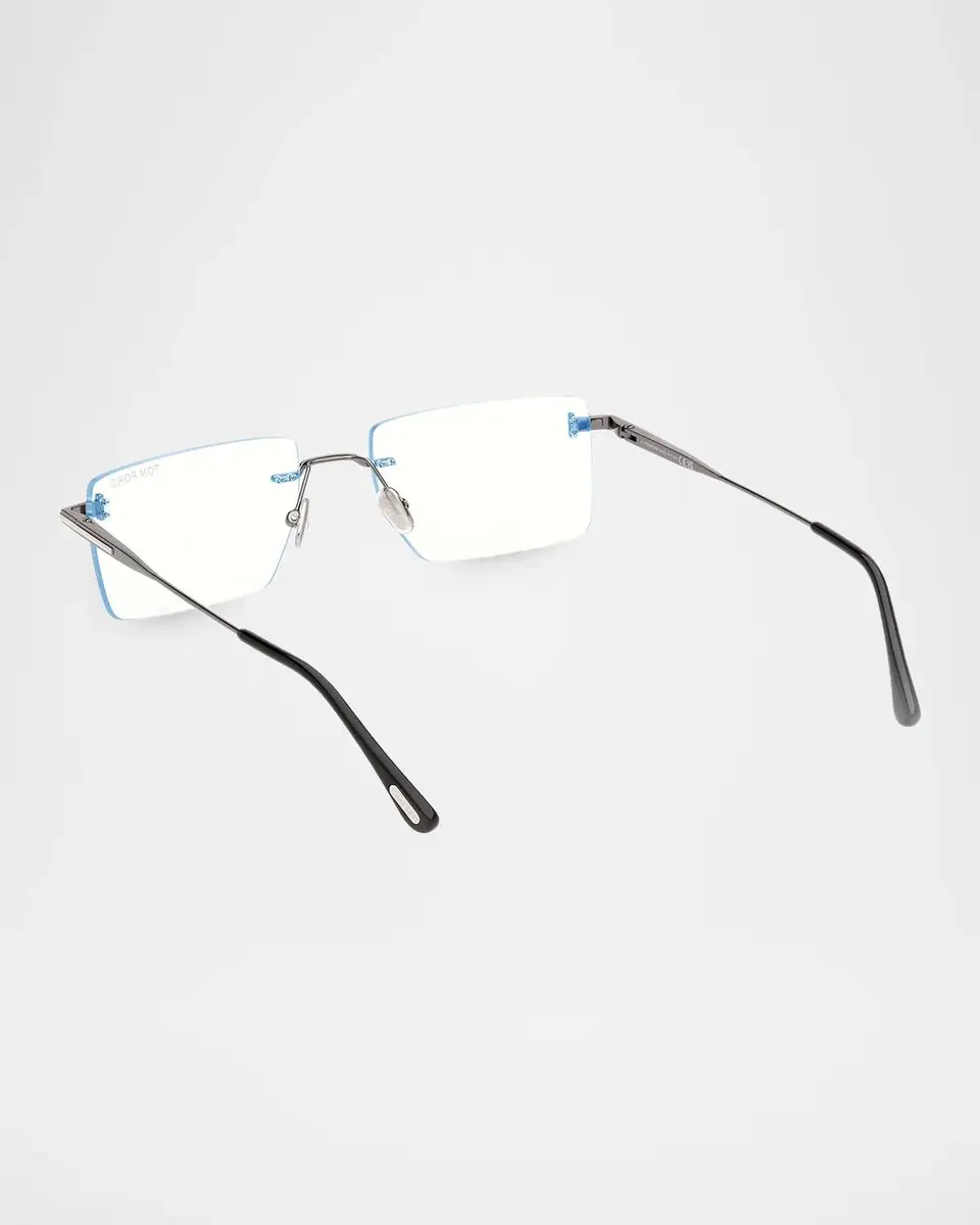 Tom Ford Men's 58MM Rimless Blue-Block Rectangular Eyeglasses | Thumbnail 2 Tom Ford Men's 58MM Rimless Blue-Block Rectangular Eyeglasses | Thumbnail 2