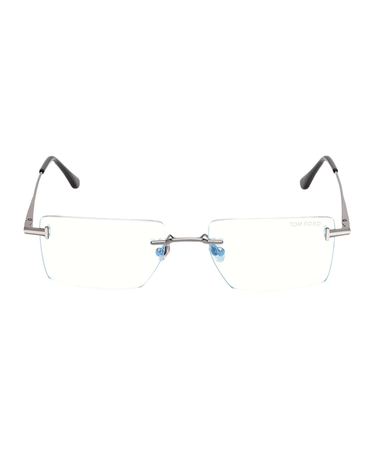 Tom Ford Men's 58MM Rimless Blue-Block Rectangular Eyeglasses