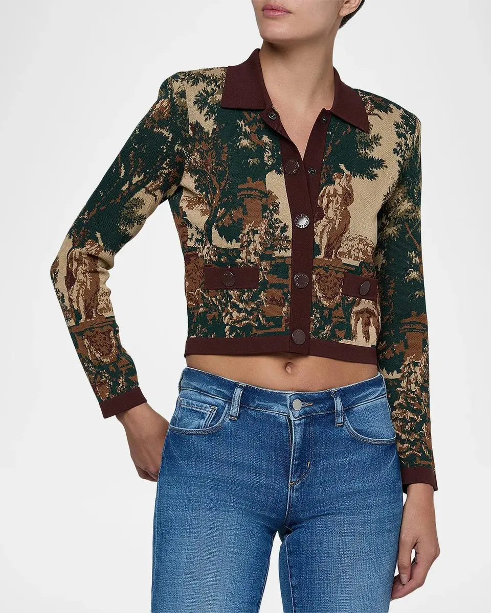 L'Agence Western Toile Osiris Jacquard Cardigan | Thumbnail 4 L'Agence Western Toile Osiris Jacquard Cardigan | Thumbnail 4
