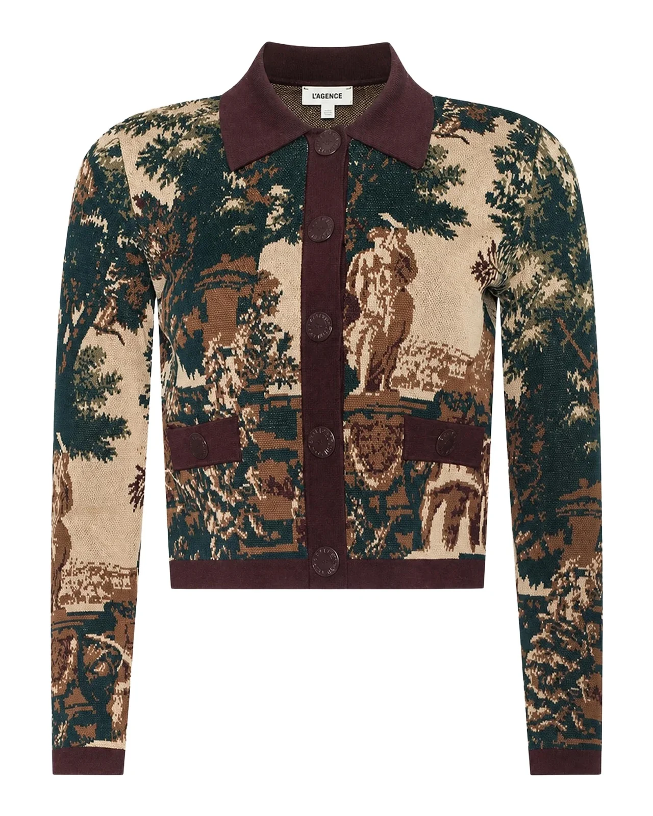 Western Toile Osiris Jacquard Cardigan Western Toile Osiris Jacquard Cardigan