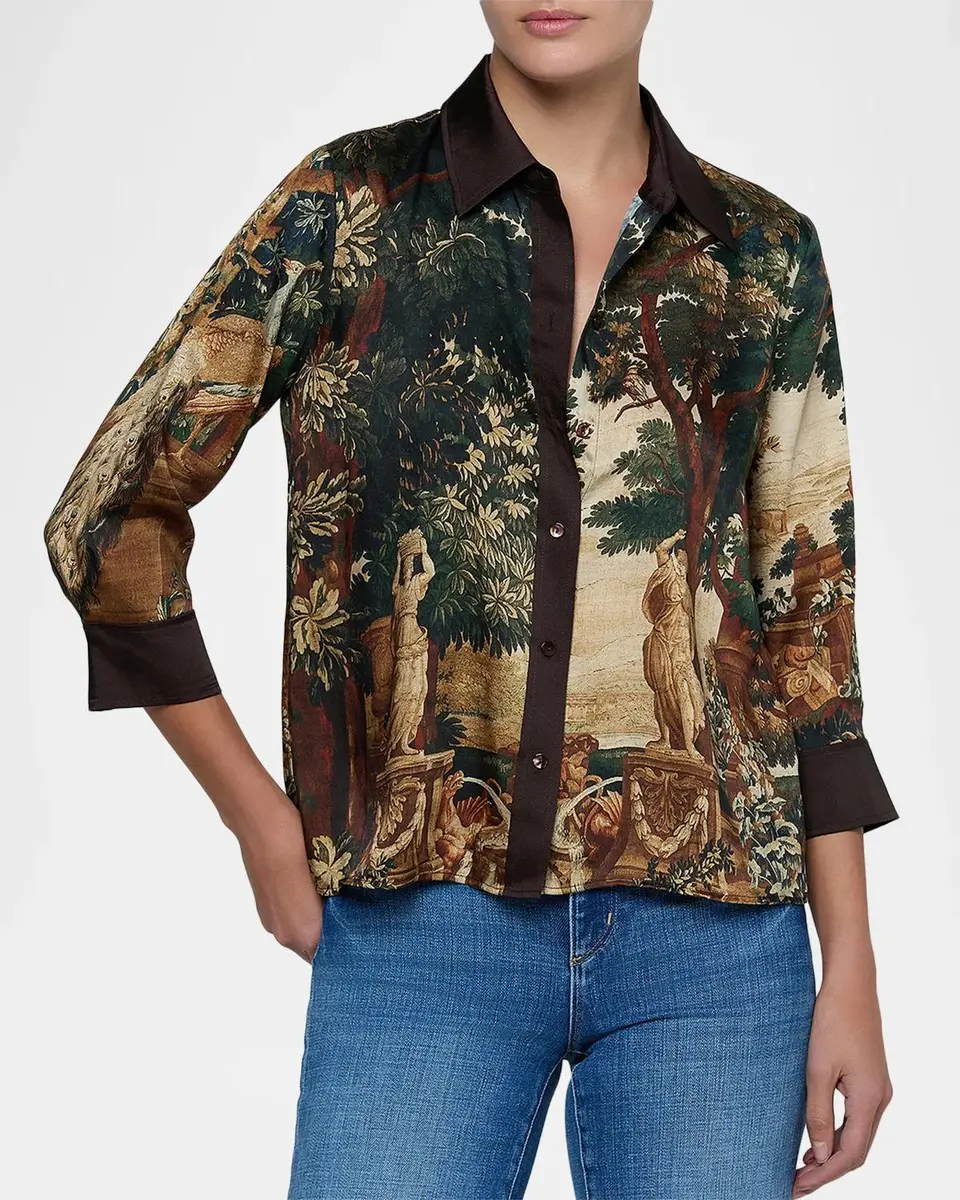 L'Agence Eulalie Placement Print Blouse | Thumbnail 4 L'Agence Eulalie Placement Print Blouse | Thumbnail 4