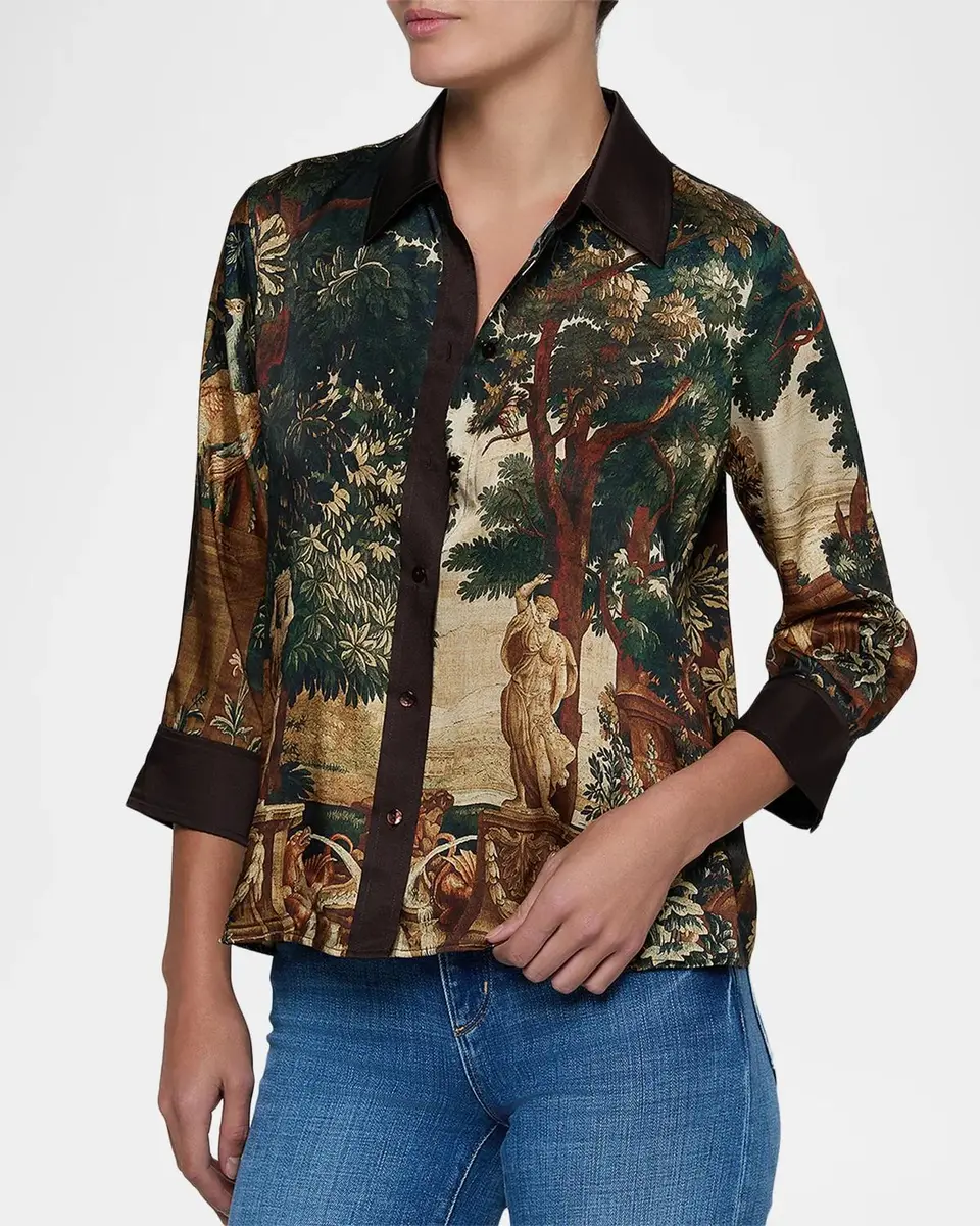 L'Agence Eulalie Placement Print Blouse | Thumbnail 5 L'Agence Eulalie Placement Print Blouse | Thumbnail 5