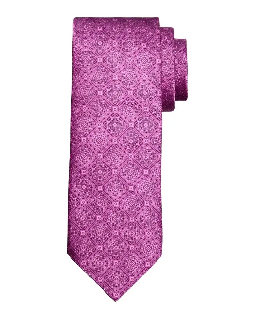Stefano Ricci Men's Wide Mosaic-Print Silk Tie