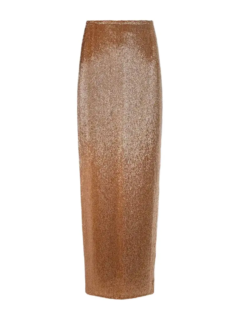 Wiederhoeft Bead-embellished Mesh Midi Skirt