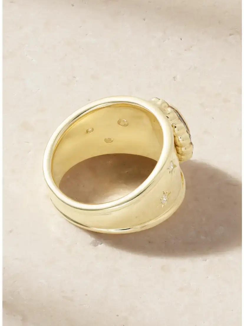 Marlo Laz Ali Cigar 14-karat Gold Diamond Ring | Thumbnail 3 Marlo Laz Ali Cigar 14-karat Gold Diamond Ring | Thumbnail 3