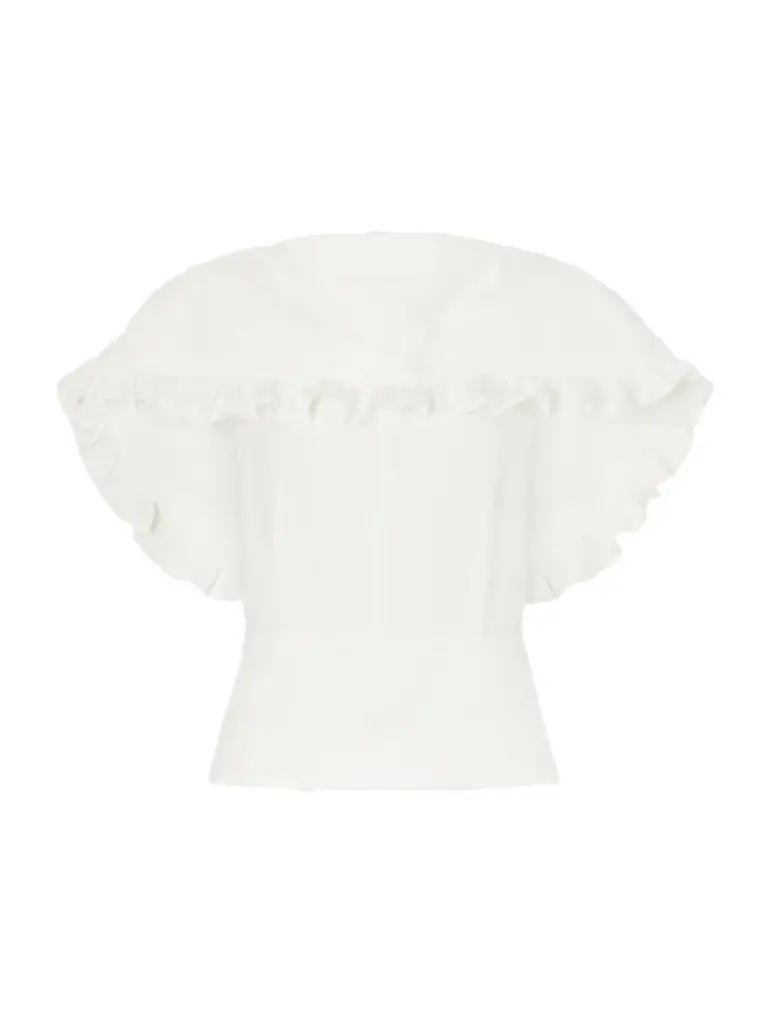 Ruffled Cotton-poplin Blouse Ruffled Cotton-poplin Blouse