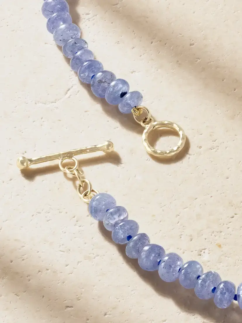 Octavia Elizabeth Hidden Gem 18-karat Gold, Tanzanite And Tourmaline Necklace | Thumbnail 3