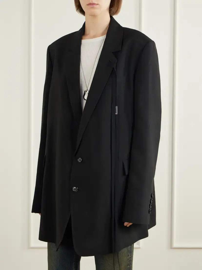 Ann Demeulemeester Agnes Crepe Blazer | Thumbnail 3