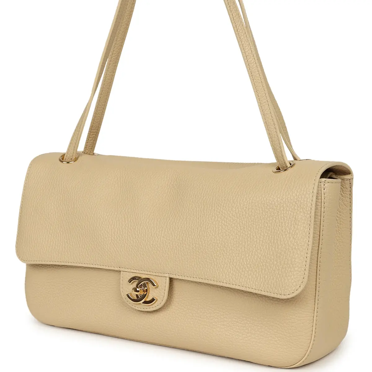 Chanel Chanel Maxi "Souplissimo" Small Flap Bag Light Beige Grained Calfskin Gold Hardware | Thumbnail 5 Chanel Chanel Maxi "Souplissimo" Small Flap Bag Light Beige Grained Calfskin Gold Hardware | Thumbnail 5