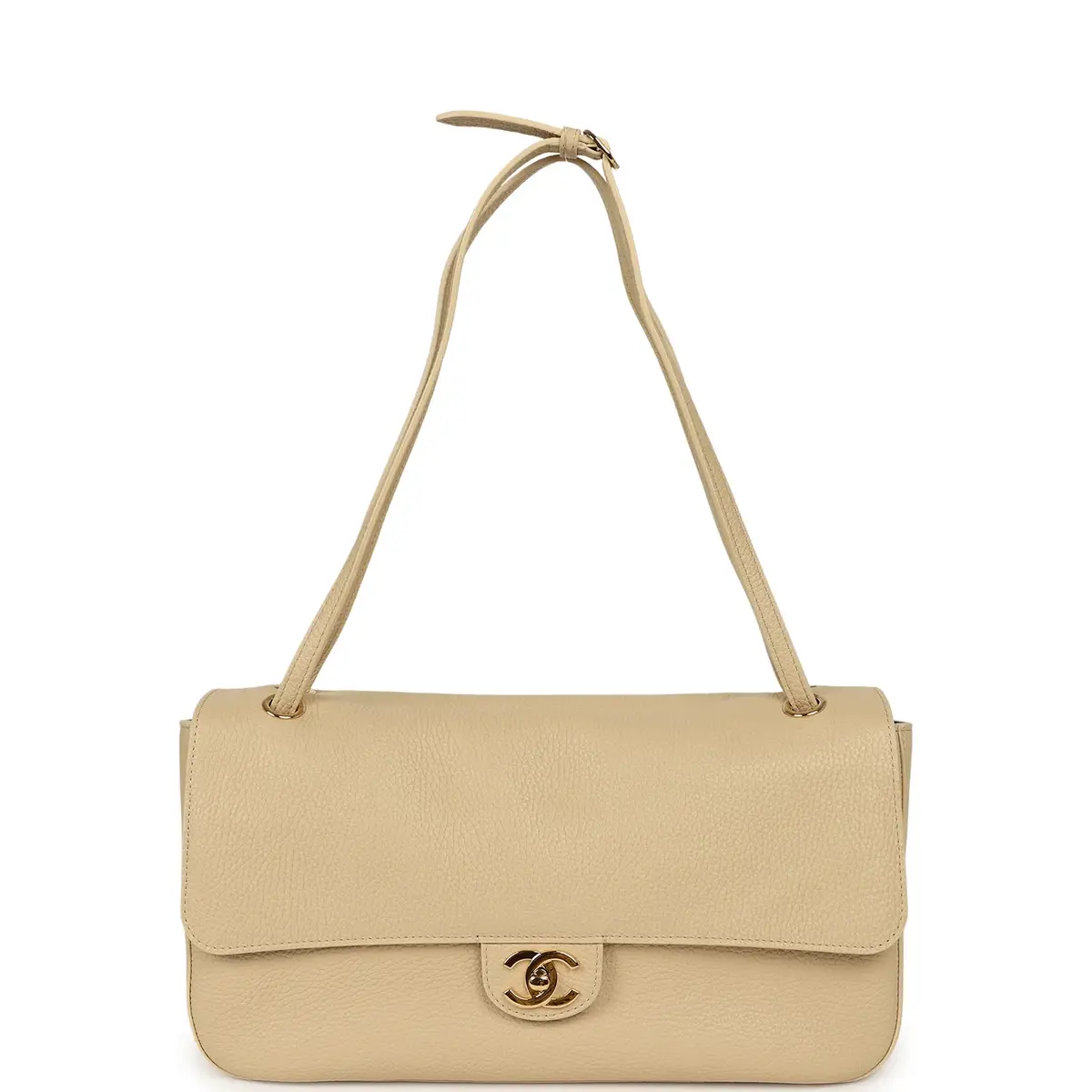 Chanel Chanel Maxi "Souplissimo" Small Flap Bag Light Beige Grained Calfskin Gold Hardware | Thumbnail 6 Chanel Chanel Maxi "Souplissimo" Small Flap Bag Light Beige Grained Calfskin Gold Hardware | Thumbnail 6
