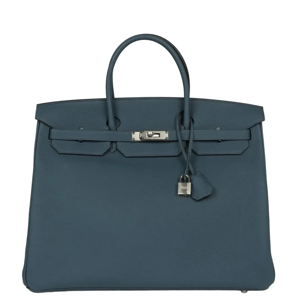 Hermes Birkin 40 Bleu Tempete Togo Palladium Hardware