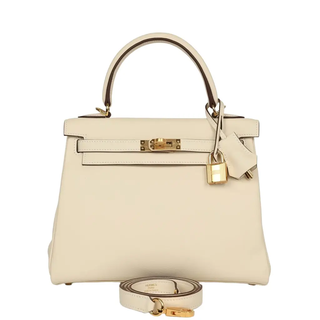 Hermes Kelly Retourne 25 Nata Swift Gold Hardware