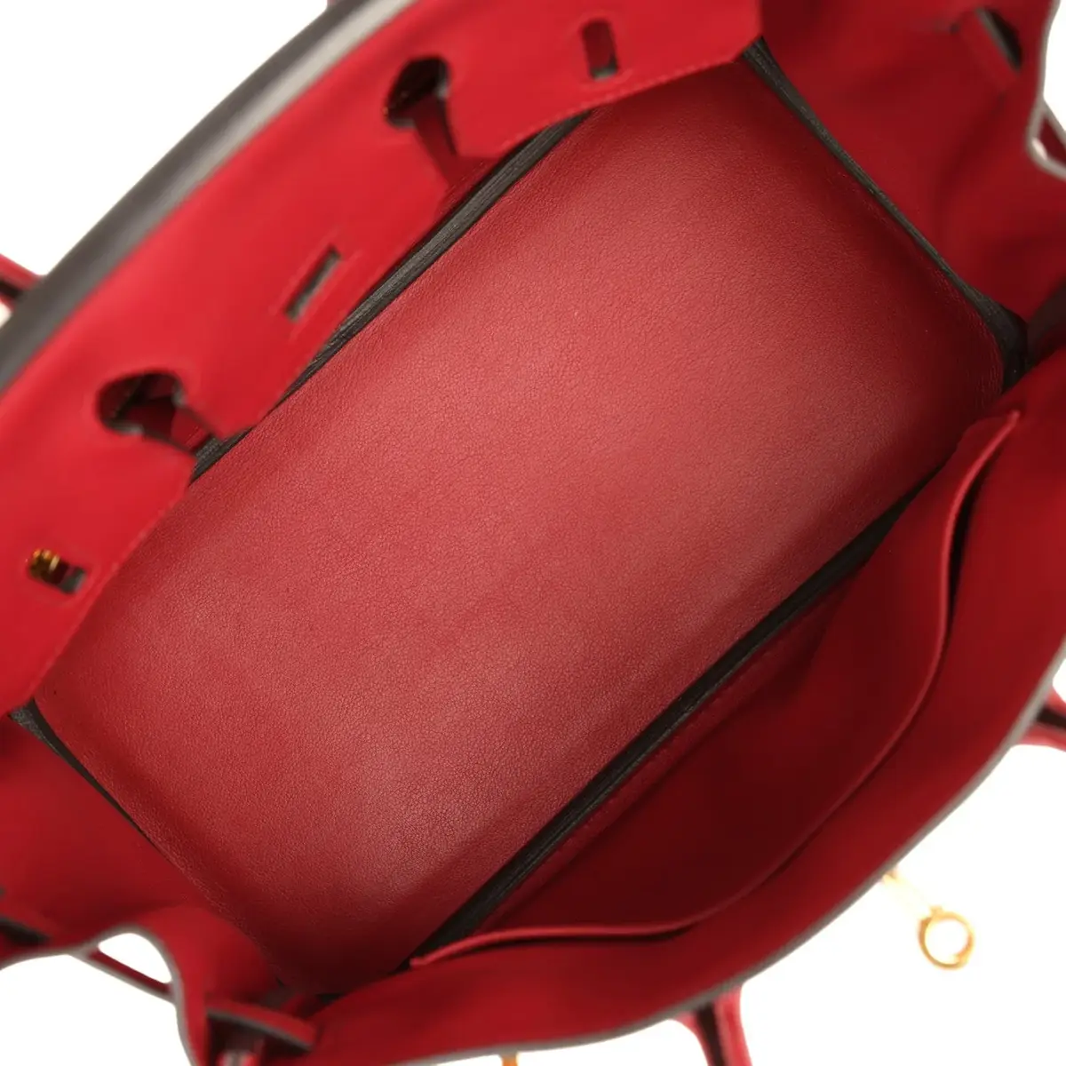 HERMÈS Pre-owned Hermes Birkin 25 Rouge Grenat Swift Gold Hardware | Thumbnail 8 HERMÈS Pre-owned Hermes Birkin 25 Rouge Grenat Swift Gold Hardware | Thumbnail 8